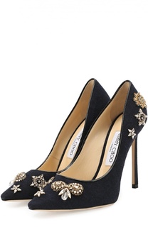 Туфли Romy 110 из текстиля с кристаллами Jimmy Choo