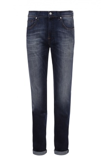 Джинсы прямого кроя с потертостями 7 For All Mankind