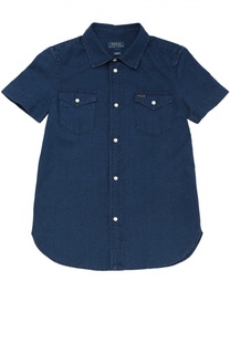 Джинсовая рубашка с короткими рукавами Polo Ralph Lauren