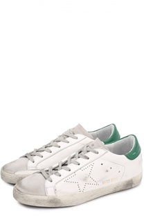Комбинированные кеды SuperStar с цветной вставкой Golden Goose