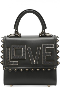Сумка Micro Alex Black Widow с металлическими заклепками Les petits joueurs