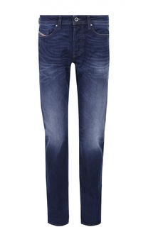 Джинсы прямого кроя с потертостями Diesel