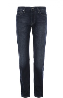 Джинсы прямого кроя с контрастной прострочкой 7 For All Mankind