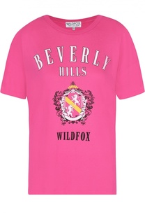 Хлопковая футболка прямого кроя с ярким принтом Wildfox