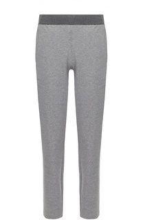 Хлопковые спортивные брюки прямого кроя Brioni