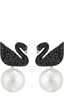 Серьги Iconic Swan с подвесками Swarovski