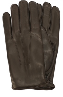 Кожаные перчатки с кашемировой подкладкой Dolce &amp; Gabbana