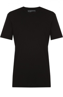 Хлопковая футболка с круглым вырезом и принтом на спине James Perse