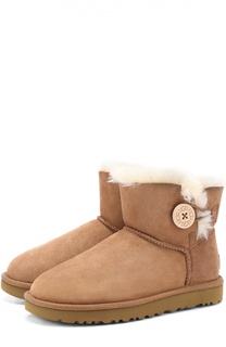 Замшевые полусапоги с пуговицей UGG Australia