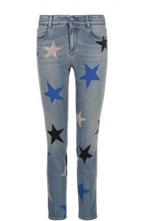 Укороченные джинсы-скинни с принтом в виде звезд Stella McCartney