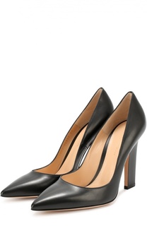 Кожаные туфли с зауженным мысом Gianvito Rossi