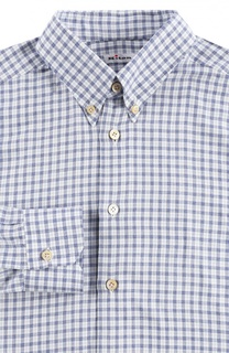 Хлопковая рубашка с воротником button down Kiton