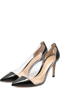 Кожаные туфли Plexi на шпильке Gianvito Rossi