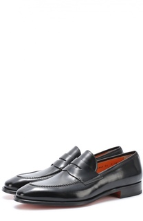 Кожаные пенни-лоферы Santoni