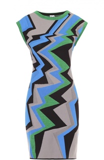 Приталенное платье без рукавов с контрастным принтом M Missoni