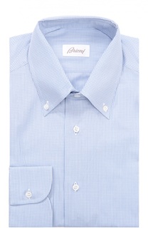Хлопковая сорочка с воротником button down Brioni