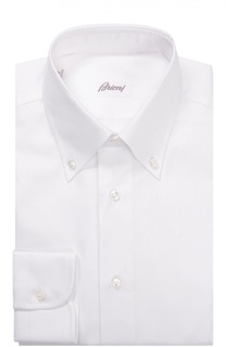 Хлопковая сорочка с воротником button down Brioni