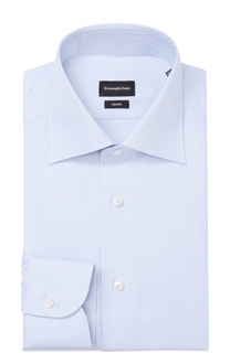 Хлопковая сорочка с воротником акула Ermenegildo Zegna