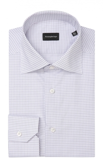 Хлопковая сорочка с воротником кент Ermenegildo Zegna