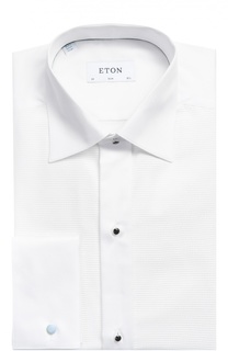 Хлопковая сорочка под смокинг с воротником кент Eton