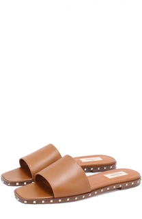 Кожаные шлепанцы Soul Rockstud с заклепками Valentino