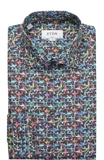 Хлопковая рубашка с принтом Eton