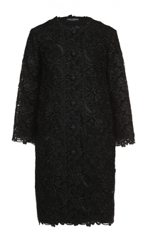 Кружевное пальто прямого кроя с укороченными рукавами Dolce &amp; Gabbana