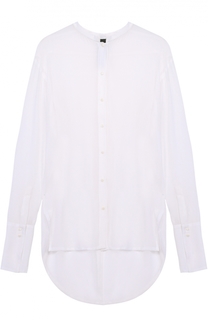Шелковая полупрозрачная блуза с удлиненной спинкой Ilaria Nistri