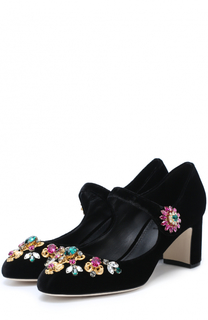 Туфли Vally из текстиля с кристаллами Dolce &amp; Gabbana