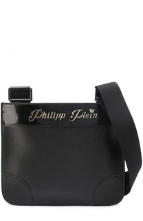 Кожаная сумка-планшет с логотипом бренда Philipp Plein