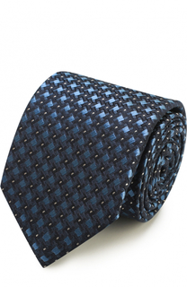 Шелковый галстук с узором Ermenegildo Zegna