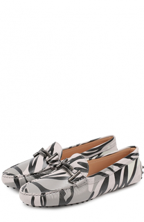 Кожаные мокасины с принтом Tod’s Tods