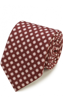 Шелковый галстук с цветочным узором Ermenegildo Zegna