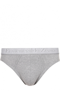 Комплект из двух хлопковых брифов с широкой резинкой Ermenegildo Zegna