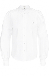 Приталенная хлопковая блуза с широкими рукавами Marc Jacobs