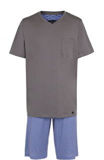 Хлопковая пижама с шортами Hanro