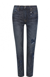 Укороченные джинсы прямого кроя с потертостями Polo Ralph Lauren