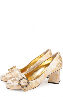 Парчовые туфли Jackie на фигурном каблуке Dolce &amp; Gabbana