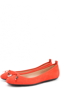 Замшевые балетки Ballerina с декором Tod’s Tods