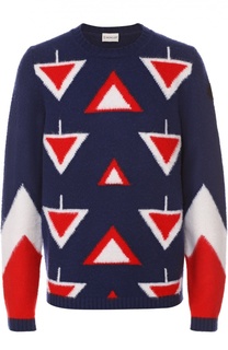 Шерстяной свитер с контрастным узором Moncler
