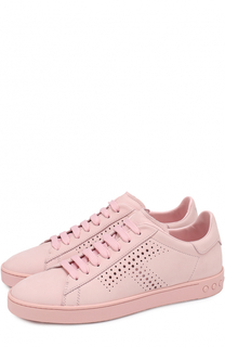 Кожаные кеды с перфорацией Tod’s Tods