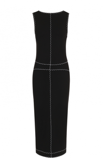 Платье-футляр без рукавов с контрастной отделкой MCQ