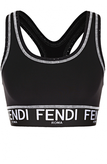 Спортивный укороченный топ с логотипом бренда Fendi