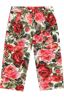 Хлопковые брюки свободного кроя с принтом Dolce &amp; Gabbana