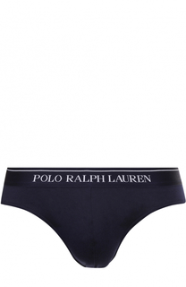 Комплект из трех хлопковых брифов с широкой резинкой Ralph Lauren