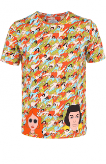 Хлопковая футболка с принтом Anitalian Theory