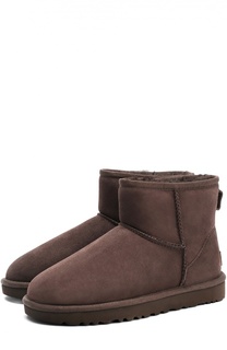 Замшевые полусапоги с логотипом бренда UGG Australia