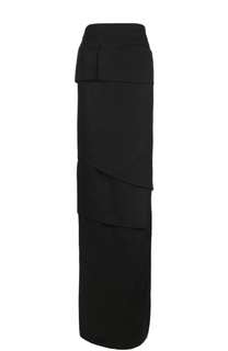 Многоярусная юбка-макси с высоким разрезом Tom Ford