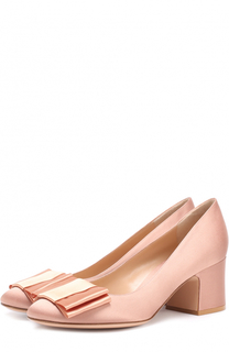 Атласные туфли с бантом Gianvito Rossi