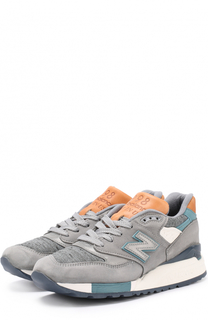 Замшевые кроссовки 998 с текстильной вставкой New Balance